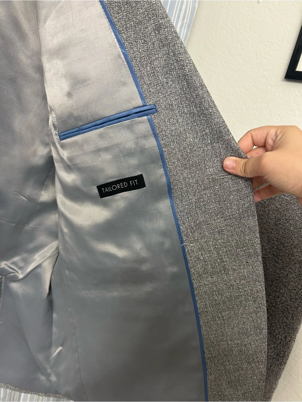 Jos. A. Bank Gray Textured Wool-Blend Sport Coat